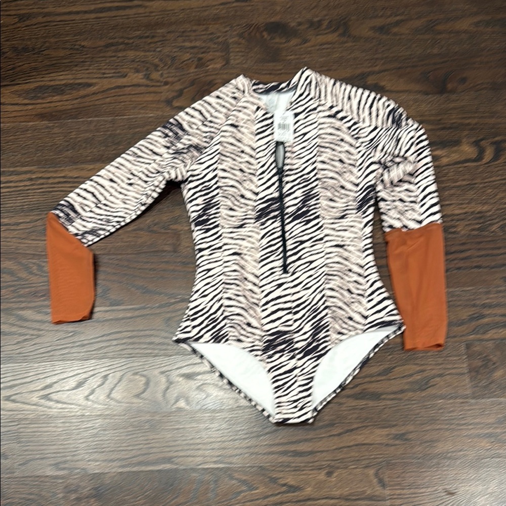 WET Zebra Print One Piece Swim Wetsuit!